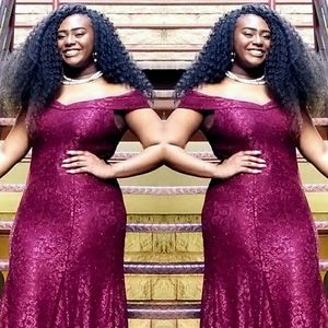 Floor length R & M Richard's Burgandy Gown